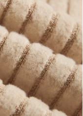 Light Camel Button Geometric Print Long Sleeve T Shirt | thumb picture 