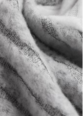 Light Grey Patchwork Long Sleeve Round Neck Sweatshirt | thumb picture 