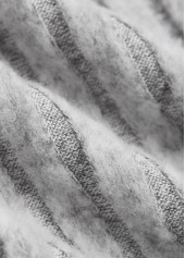 Light Grey Patchwork Long Sleeve Round Neck Sweatshirt | thumb picture 