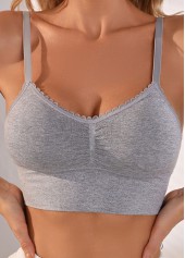 Grey Push-up Scoop Wire Free Bra