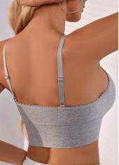 Grey Push-up Scoop Wire Free Bra | thumb picture 