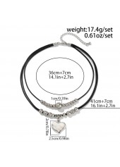 Silver Color Heart Alloy Detail Necklace | thumb picture 