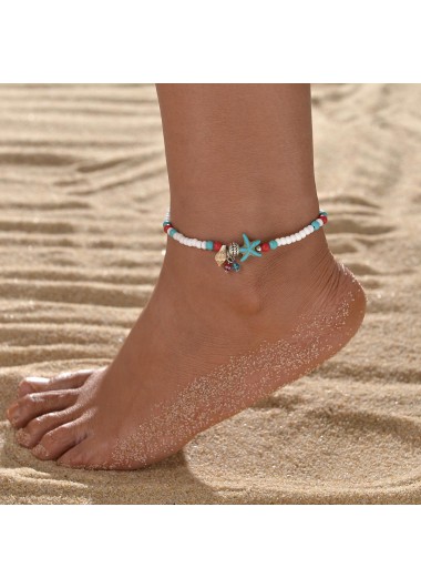 women clothes image of White Color Plastic Detail Elastic Anklet