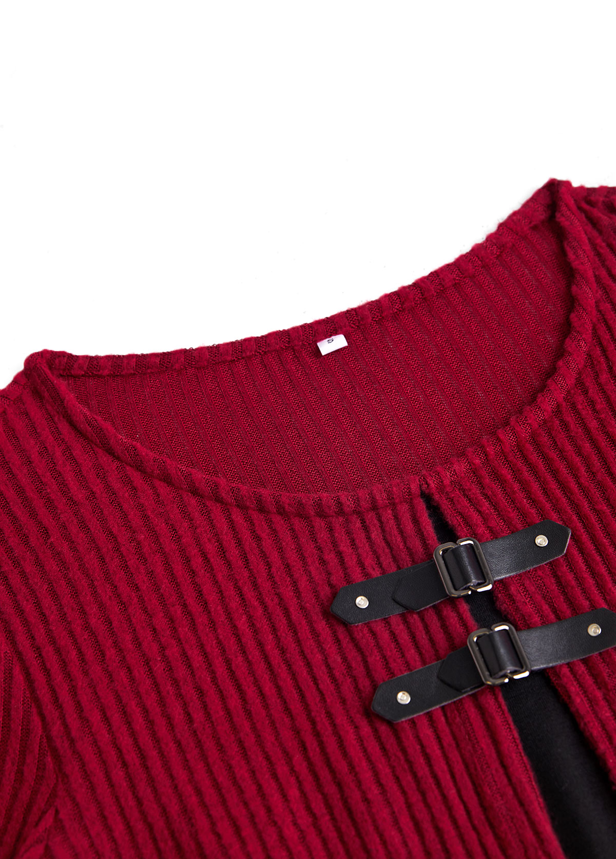 Wine Red Fake 2in1 A Line Dress | picture 