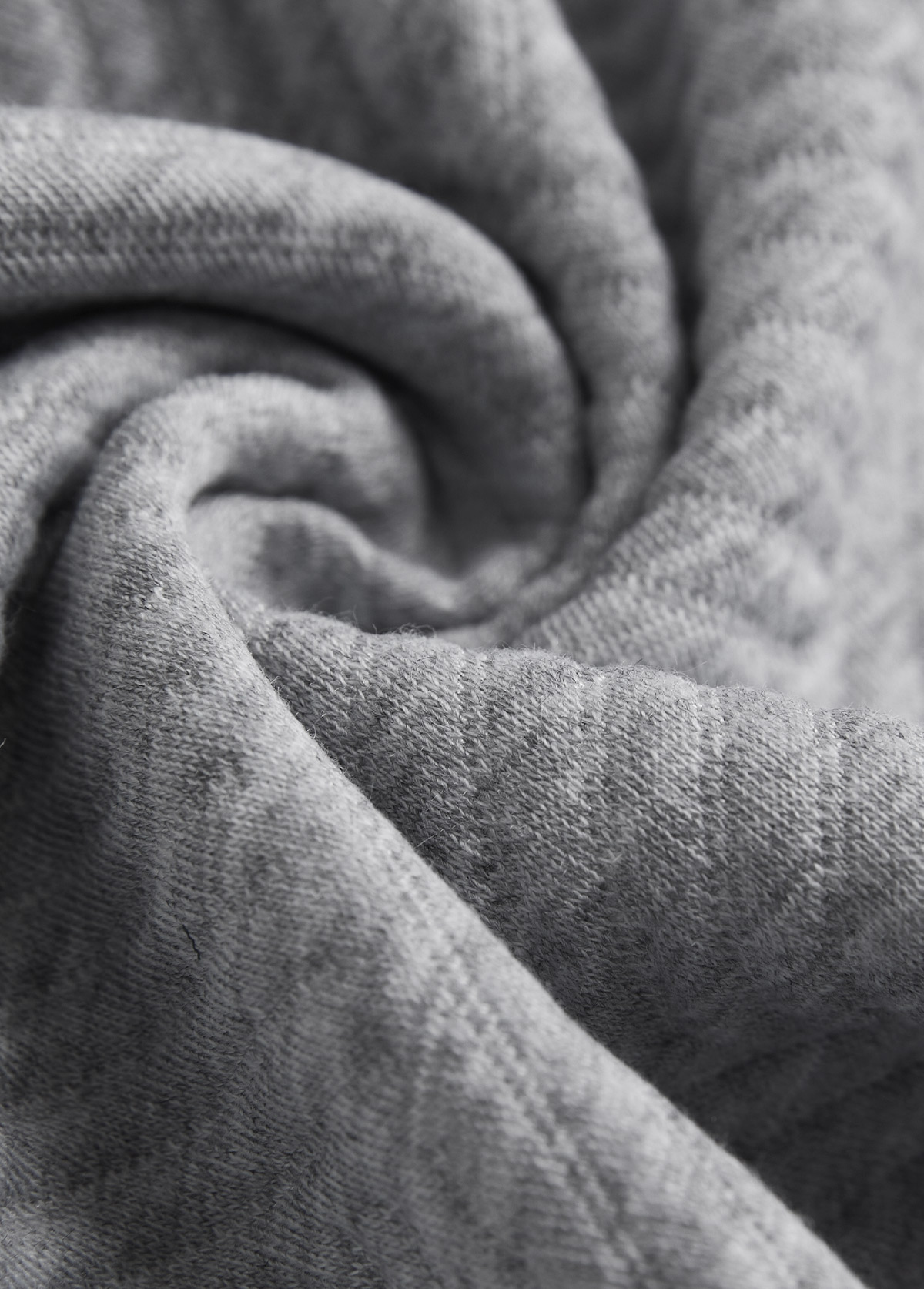 Light Grey Button Long Sleeve Split Neck Sweatshirt | picture 