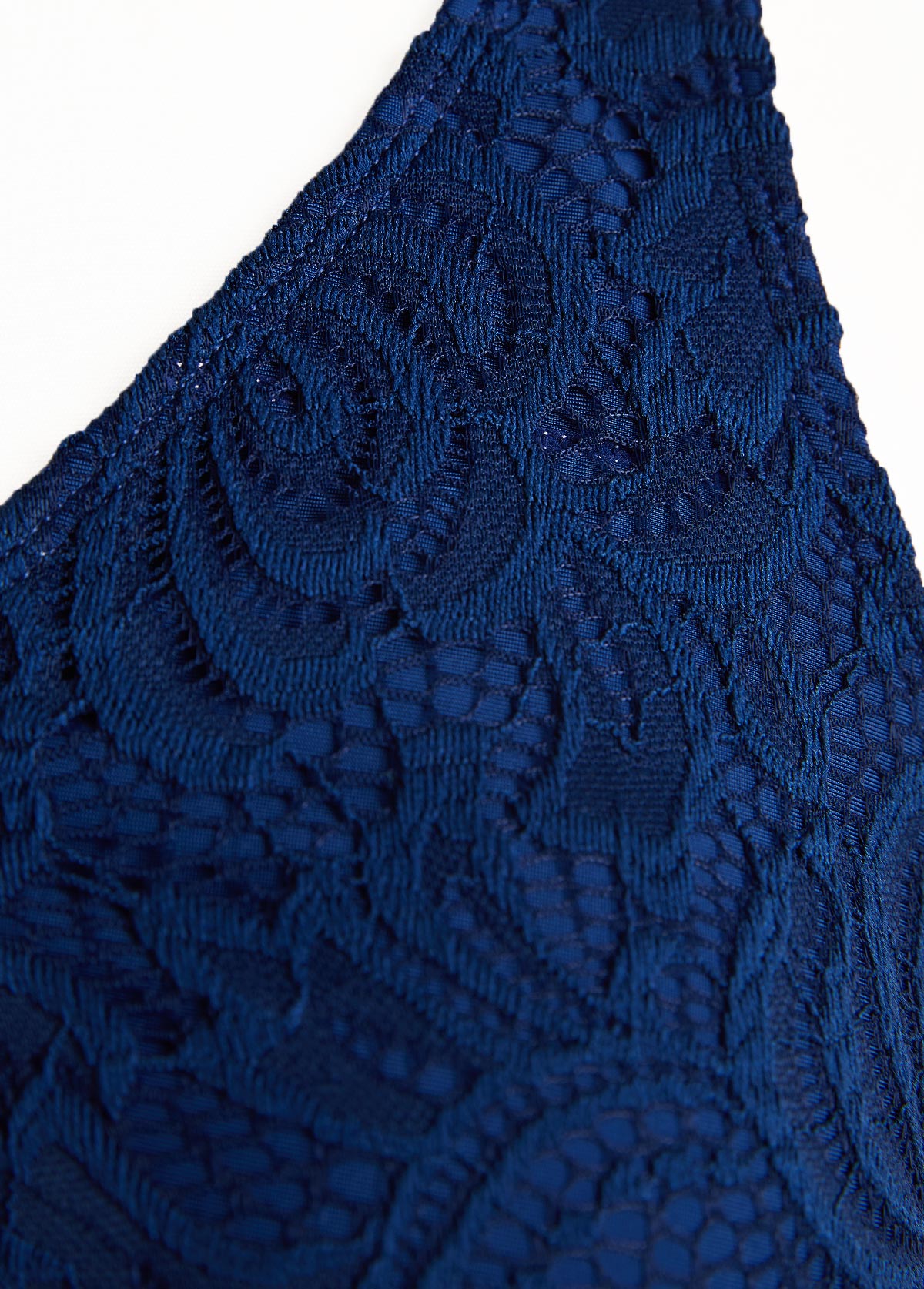 Surplice Lace Navy One Piece Swimdress | picture 