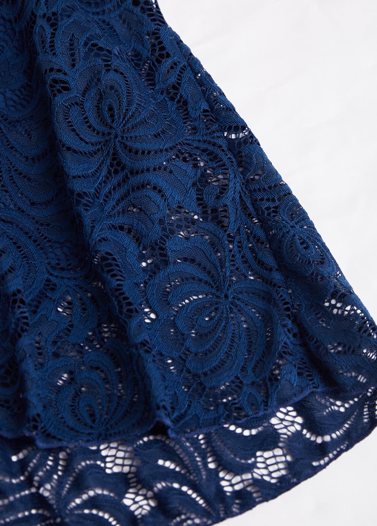 Surplice Lace Navy One Piece Swimdress | picture 