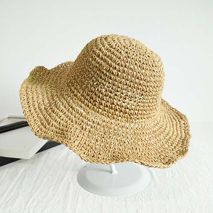 Light Coffee Color Straw Bucket Hat | picture 