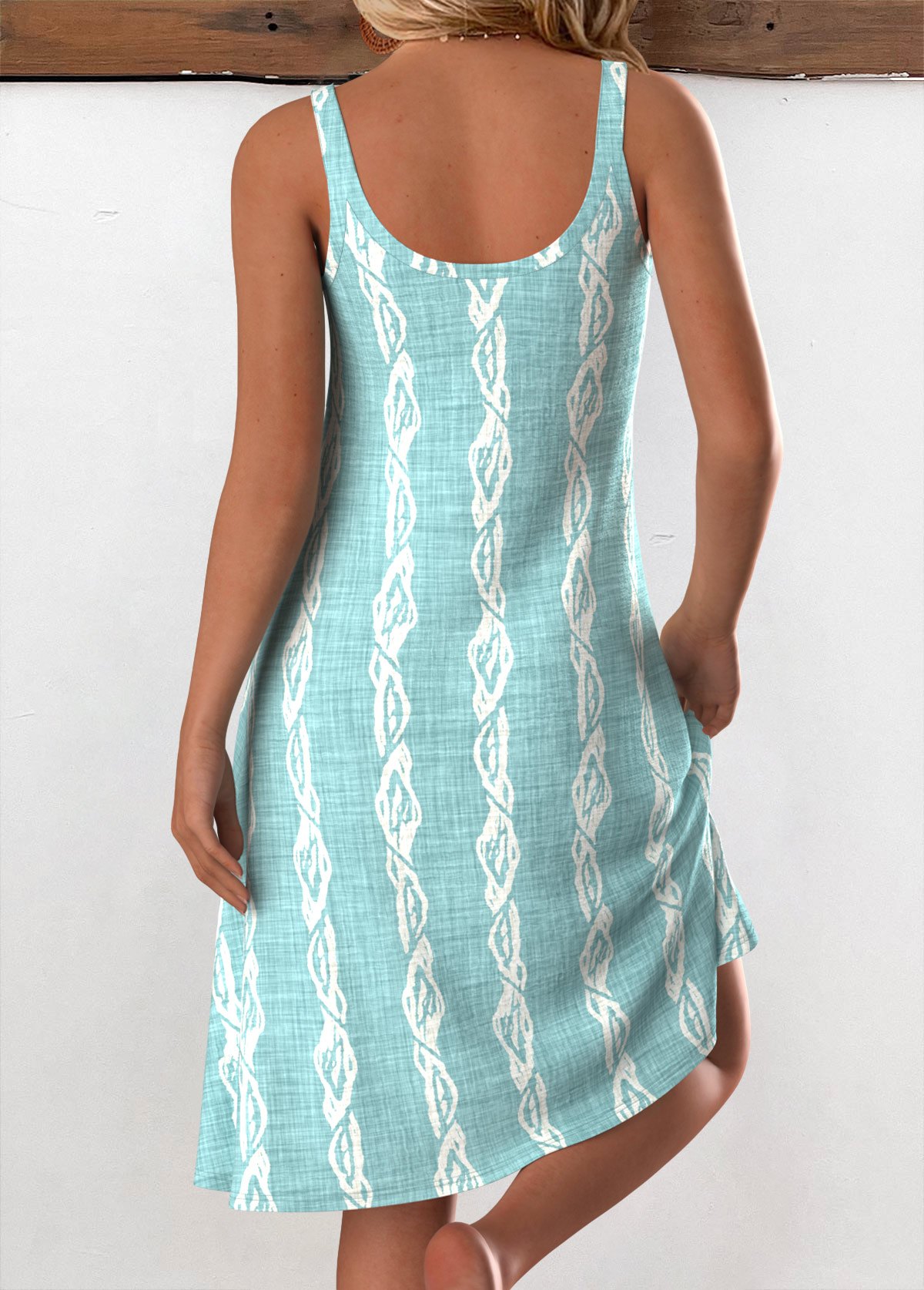 Plus Size Mint Green Tummy Coverage Strappy Dress | picture 