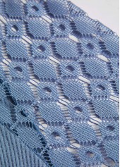 Dusty Blue Lace Long Sleeve T Shirt