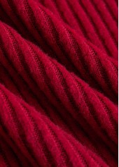 Wine Red Fake 2in1 A Line Dress | thumb picture 