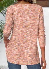 Multi Color Long Sleeve V Neck T Shirt | thumb picture 