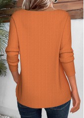 Terracotta Lace Long Sleeve Round Neck T Shirt | thumb picture 