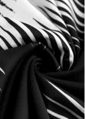 Black Patchwork Ombre Long Sleeve V Neck T Shirt | thumb picture 