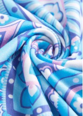 Light Blue Tummy Coverage Paisley Print Sleeveless Dress | thumb picture 