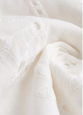 White Split Detail Long Sleeve Blouse | thumb picture 