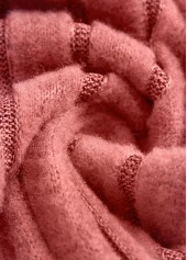 Dusty Pink Patchwork Long Sleeve V Neck Sweatshirt | thumb picture 