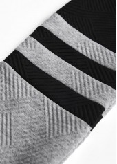 Light Grey Button Long Sleeve Split Neck Sweatshirt | thumb picture 