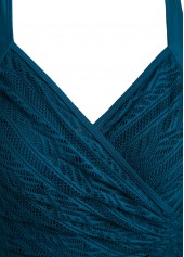 Ruched Peacock Blue One Piece Swimwear | thumb picture 