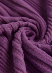 Purple Button Plaid Long Sleeve Split Neck Sweatshirt | thumb picture 