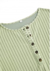 Light Green Patchwork Plaid Long Sleeve Round Neck Sweatshirt | thumb picture 