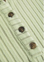 Light Green Patchwork Plaid Long Sleeve Round Neck Sweatshirt | thumb picture 