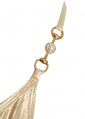 Lace Up Detail Champagne Bikini Set | thumb picture 