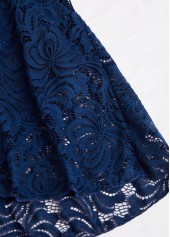 Surplice Lace Navy One Piece Swimdress | thumb picture 