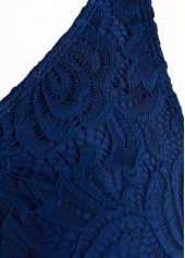 Surplice Lace Navy One Piece Swimdress | thumb picture 