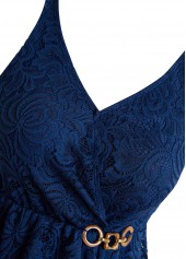 Surplice Lace Navy One Piece Swimdress | thumb picture 