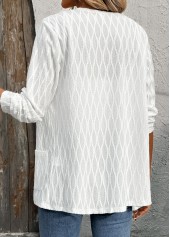 White Long Sleeve Pocket Light Cardigan | thumb picture 