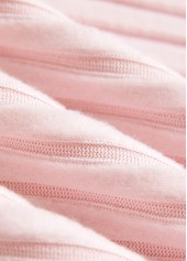 Light Pink Button Long Sleeve Split Neck Sweatshirt | thumb picture 