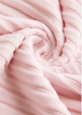 Light Pink Button Long Sleeve Split Neck Sweatshirt | thumb picture 