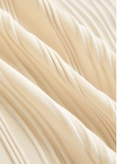 Eyelet Tie Beige Jacquard Bikini Set | thumb picture 