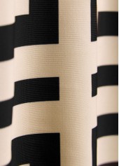 Ruffle Geometric Print Light Coffee Tankini Set | thumb picture 