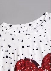 White Valentine's Day Print Long Sleeve T Shirt | thumb picture 