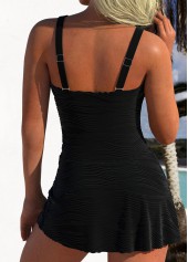 Jacquard Tie Black One Piece Swimdress | thumb picture 