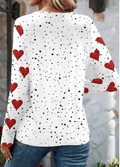 Plus Size White Valentine's Day Print T Shirt | thumb picture 
