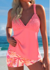 Mid Waisted Plus Size Tummy Coverage Tankini Set