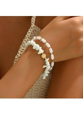 White Color Imitation Pearl Detail Bracelet | thumb picture 
