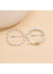 White Color Imitation Pearl Detail Bracelet | thumb picture 