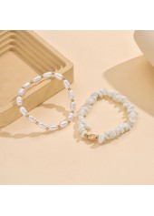 White Color Imitation Pearl Detail Bracelet | thumb picture 