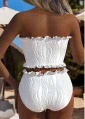 Lace High Waisted White Bikini Set | thumb picture 