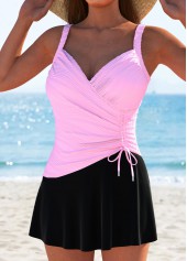 Jacquard Detail Pink One Piece Swimdress | thumb picture 