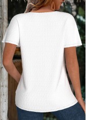 White Short Sleeve Round Neck T Shirt | thumb picture 