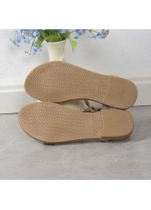 Beige Rubber Detail Open Toe Falt | thumb picture 