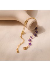 Golden Color Crystal Metal Detail Bracelet | thumb picture 