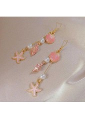 Dusty Pink Color Shell Pearl Earrings | thumb picture 