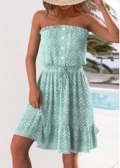 Mint Green Lace Sleeveless Bandeau Dress | thumb picture 
