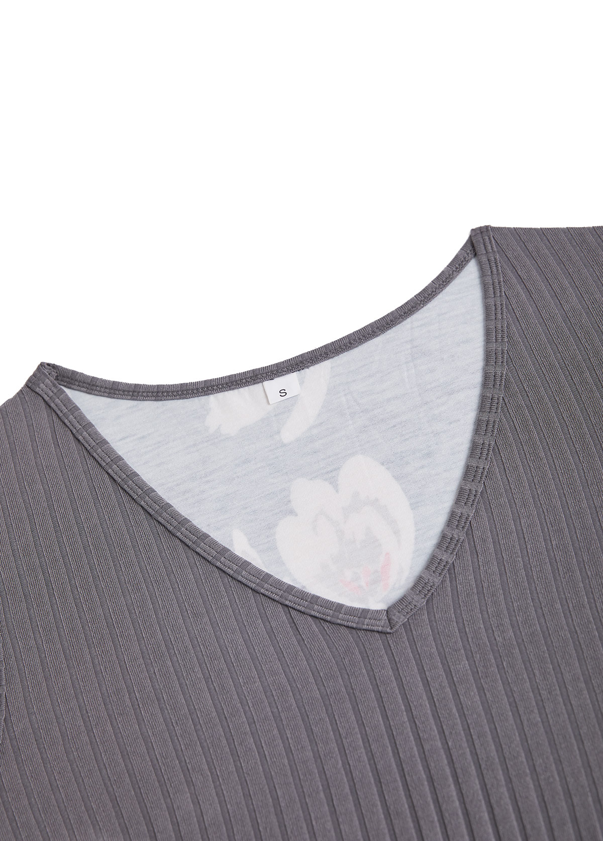 Dark Grey Patchwork Floral Print A Line Sleeveless Dress | picture 